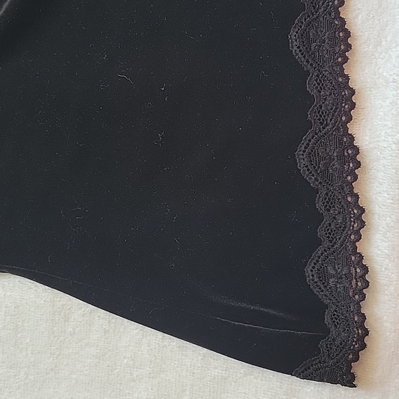 Vintage Apt. 9 Stretch Black Velvet Tank Top in S - Picture 10 of 12